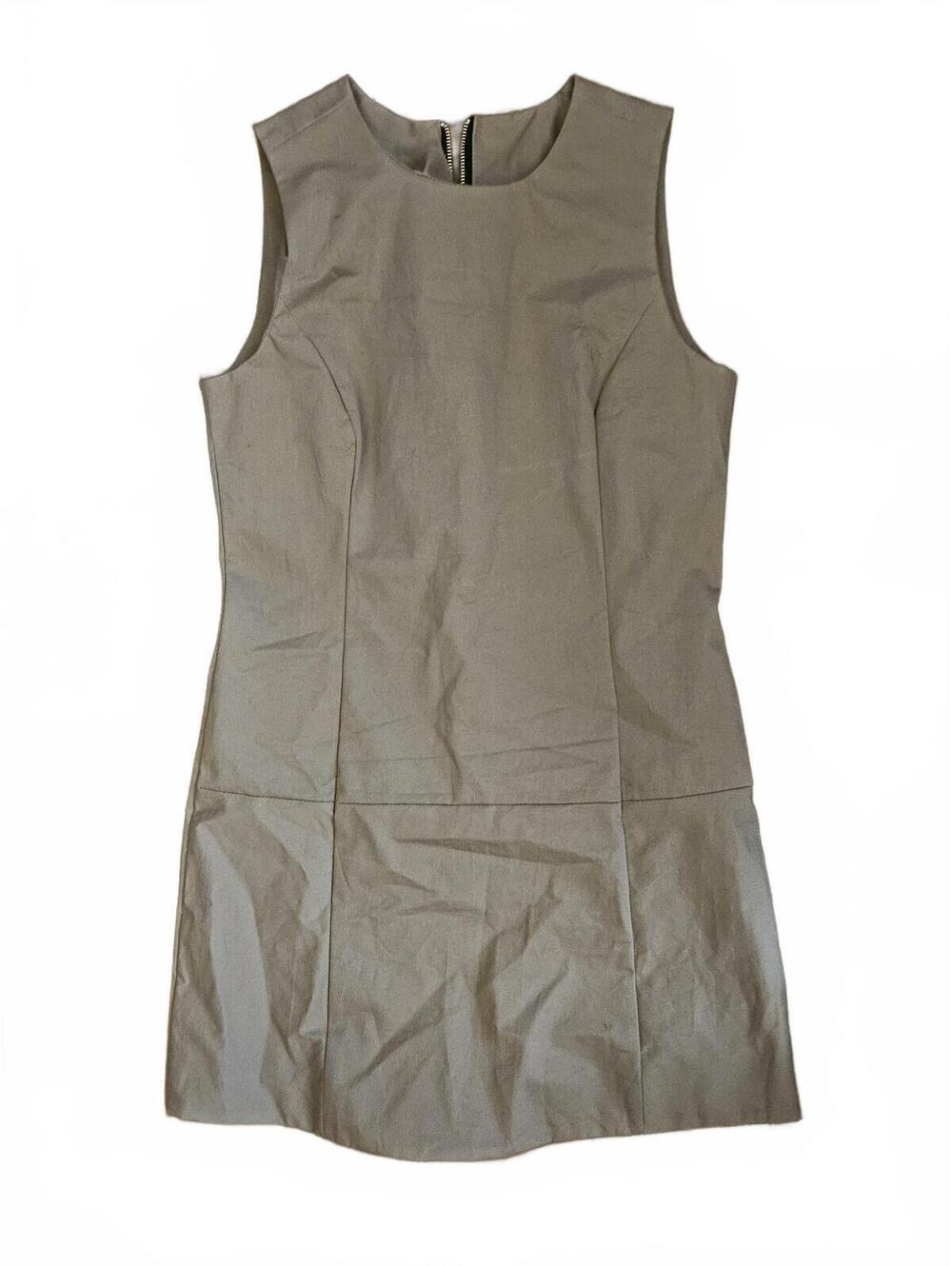 Anthropologie zip up Women's Solid Dress - Size S/ XS - NWOT - beige/tan